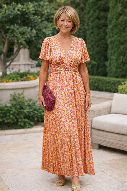 Robe d'été Femme avec Imprimé Floral Cintré Lucyle