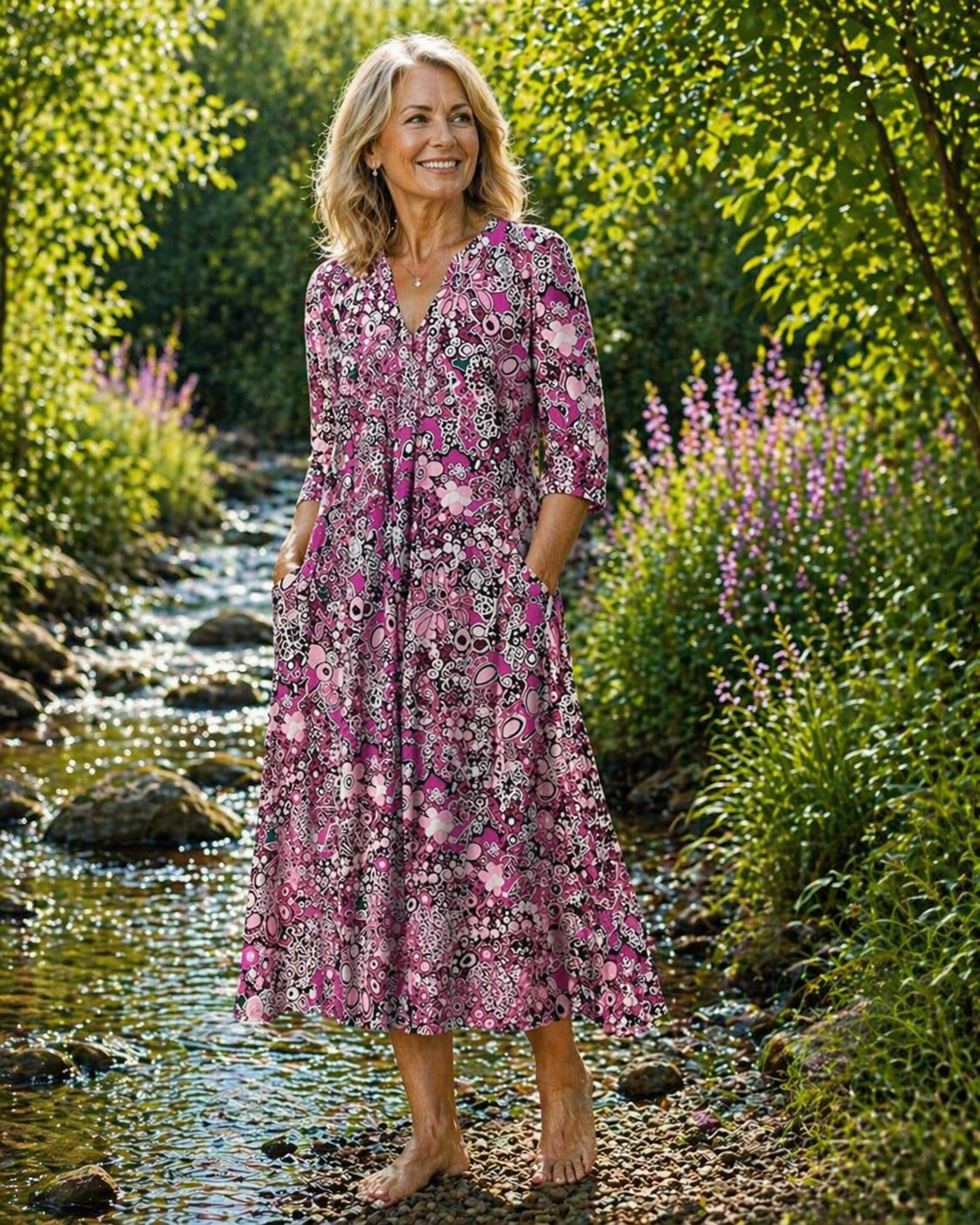 Robe d'été Femme avec Imprimé Floral Lucyle