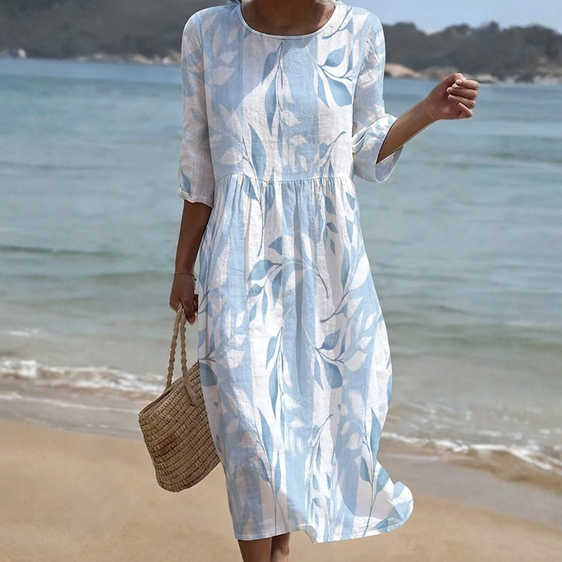 Robe d'été Femme avec Motif Feuilles Lucyle