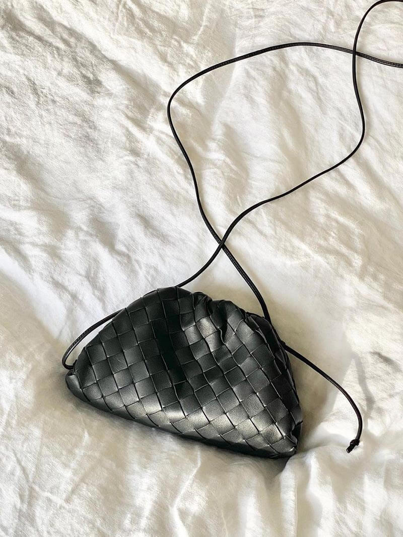 Sac Bandoulière Femme avec Motif Tissé en Cuir Lucyle