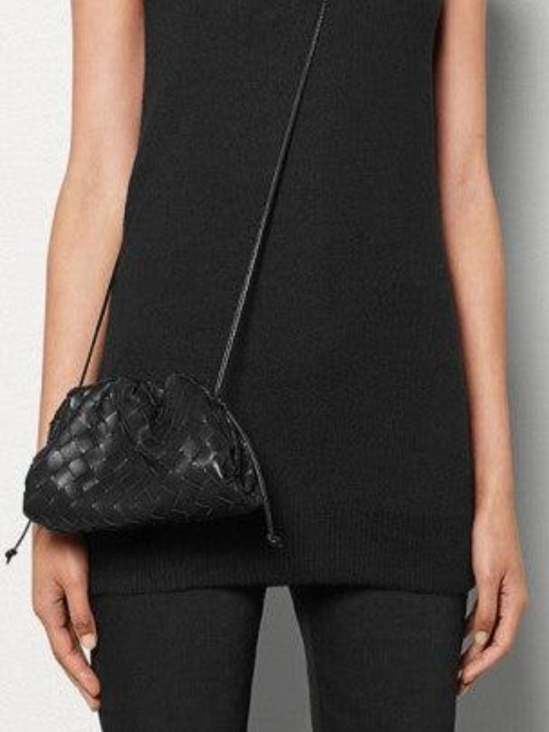 Sac Bandoulière Femme avec Motif Tissé en Cuir Lucyle