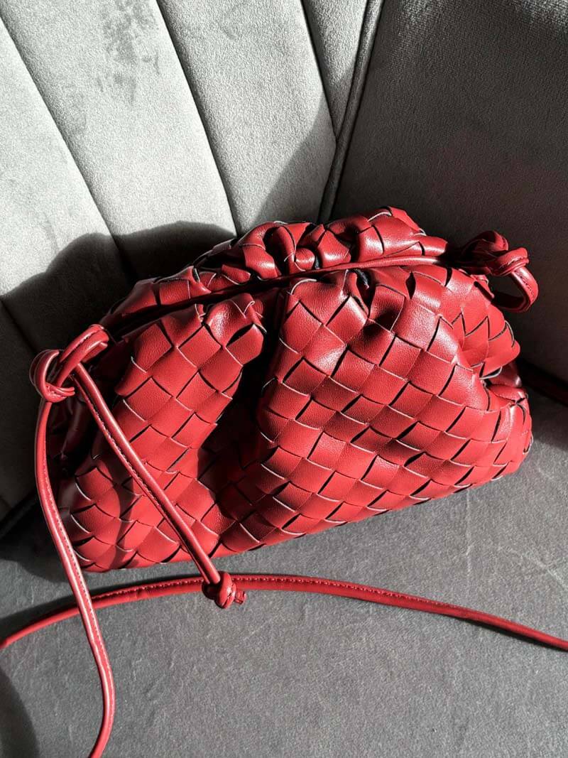 Sac Bandoulière Femme avec Motif Tissé en Cuir Lucyle