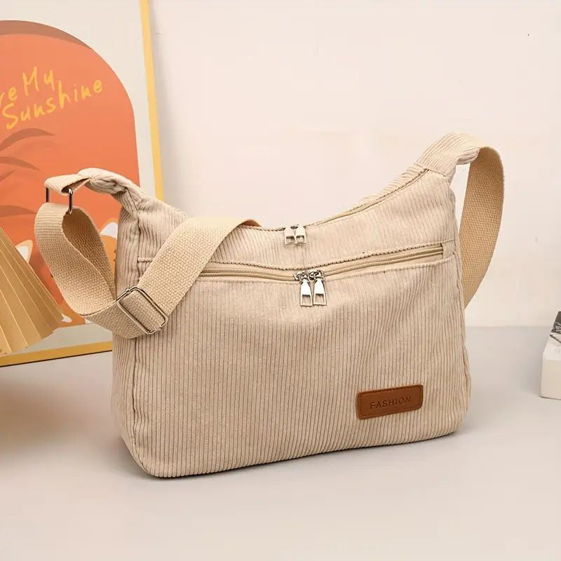 Sac Bandoulière Femme avec Velours Côtelé Lucyle