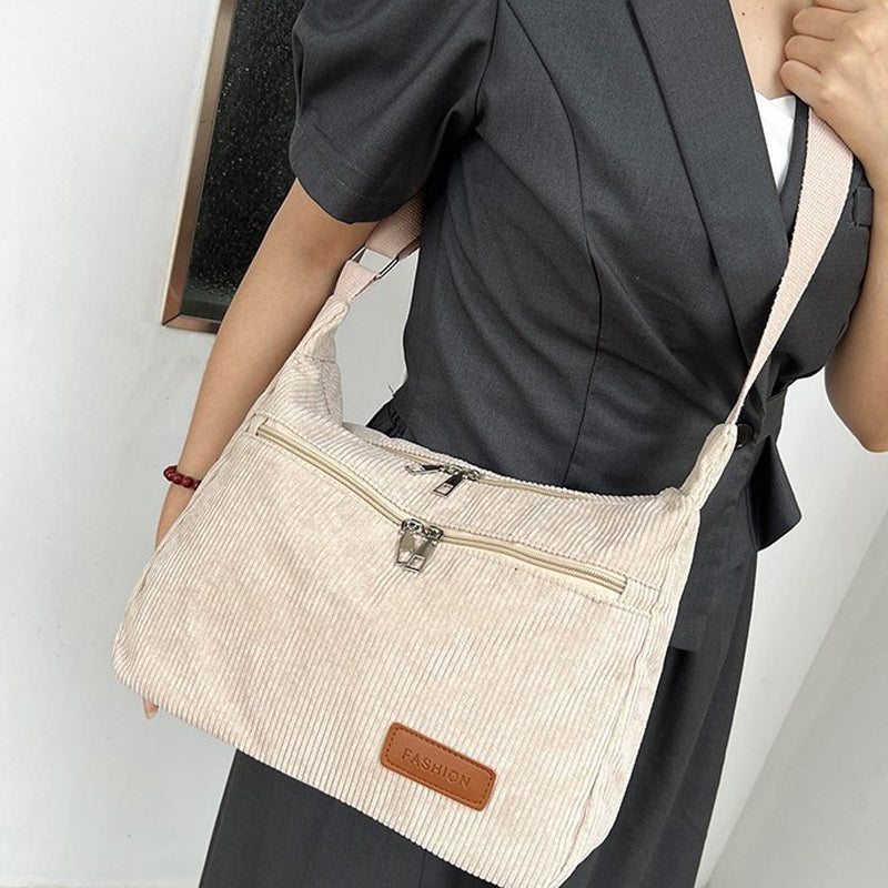 Sac Bandoulière Femme avec Velours Côtelé Lucyle