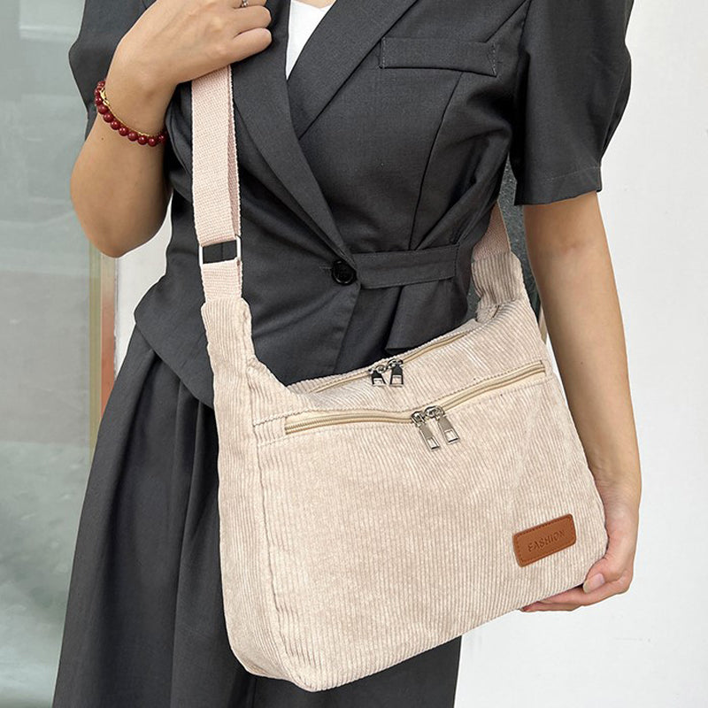 Sac Bandoulière Femme avec Velours Côtelé Lucyle