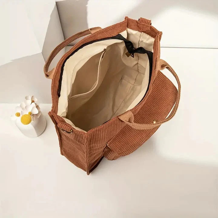 Sac Bandoulière Femme en Velours Côtelé avec Design Élégant Lucyle