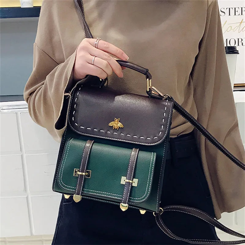 Sac à Dos Femme avec Design Vintage en Cuir Végétalien Lucyle
