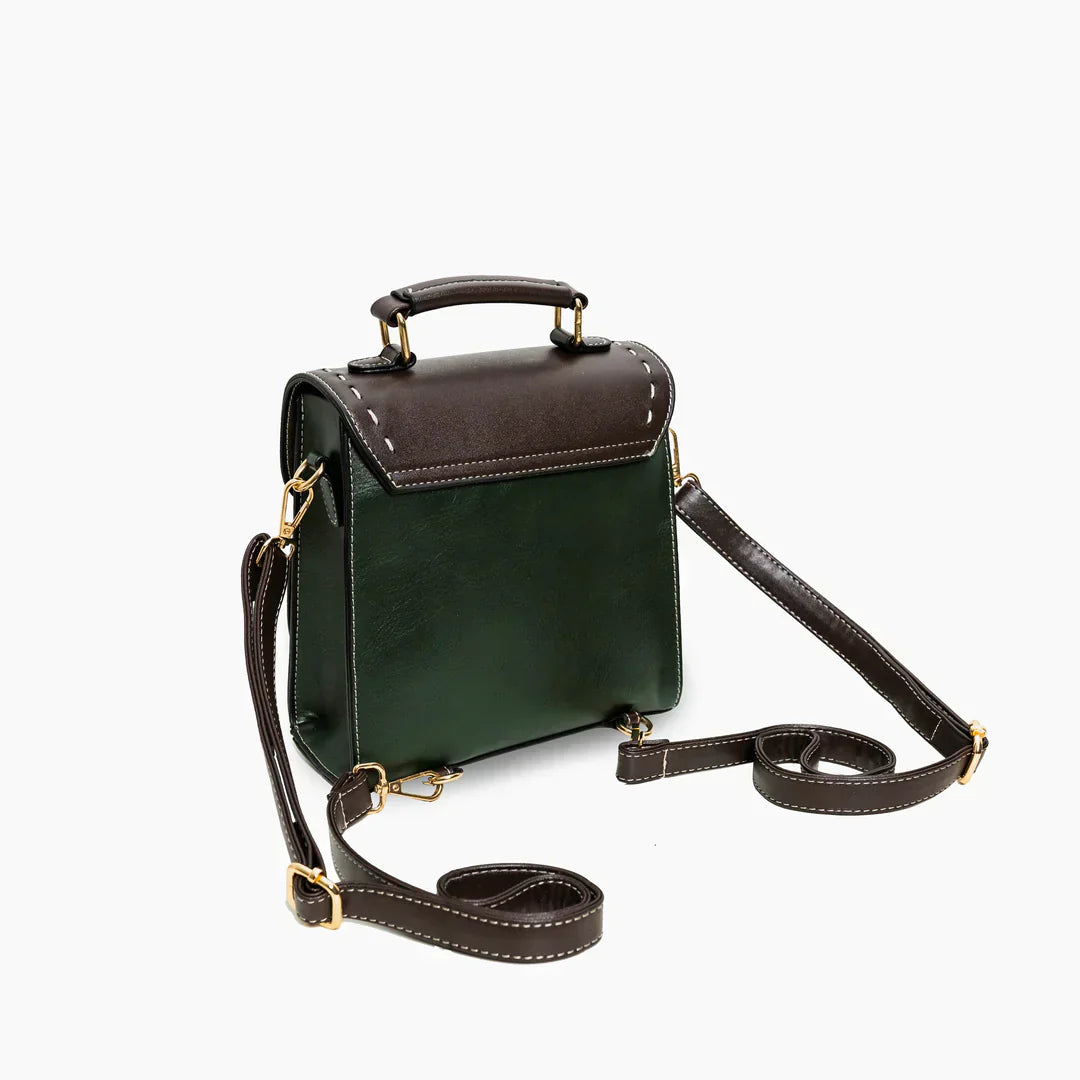 Sac à Dos Femme avec Design Vintage en Cuir Végétalien Lucyle