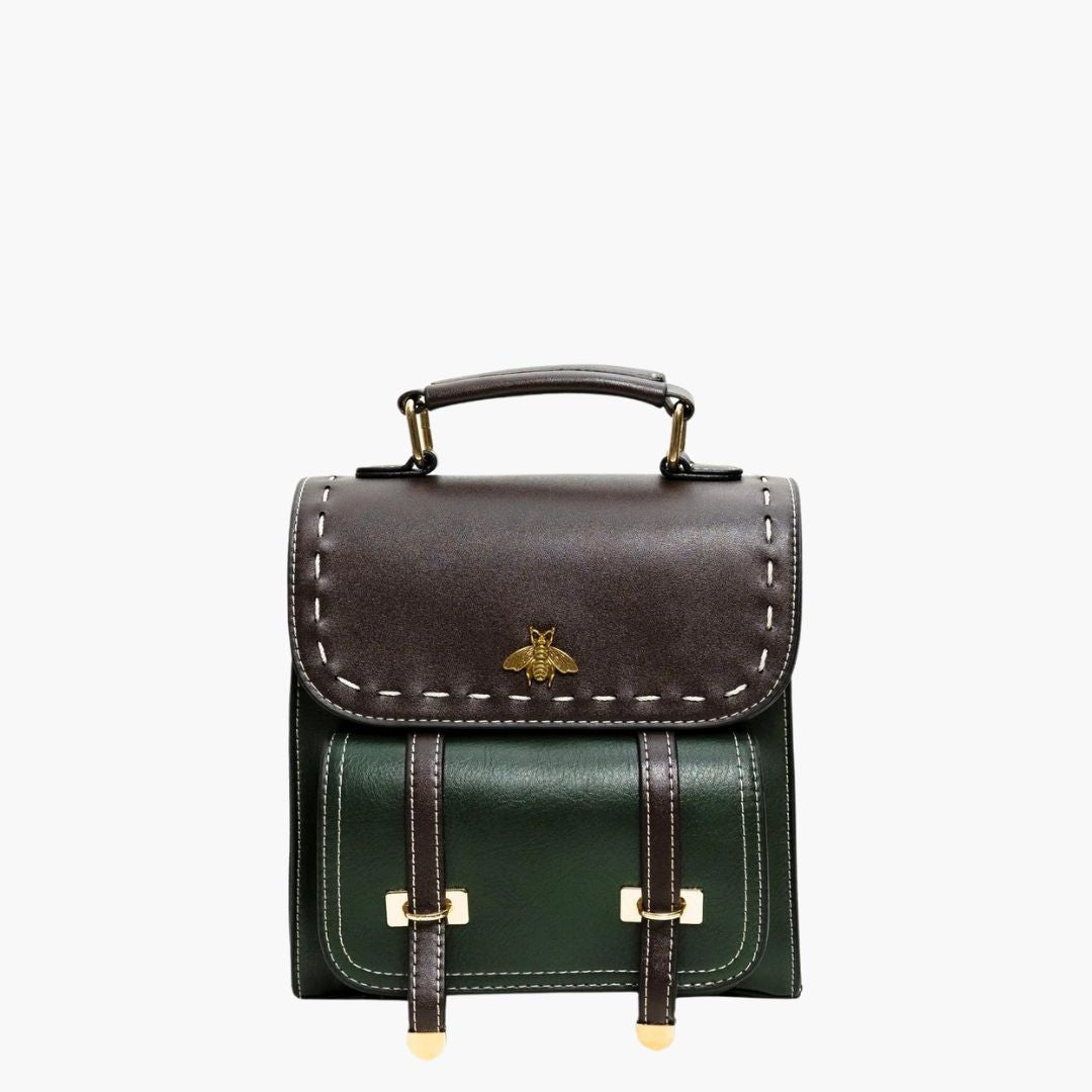 Sac à Dos Femme avec Design Vintage en Cuir Végétalien Lucyle
