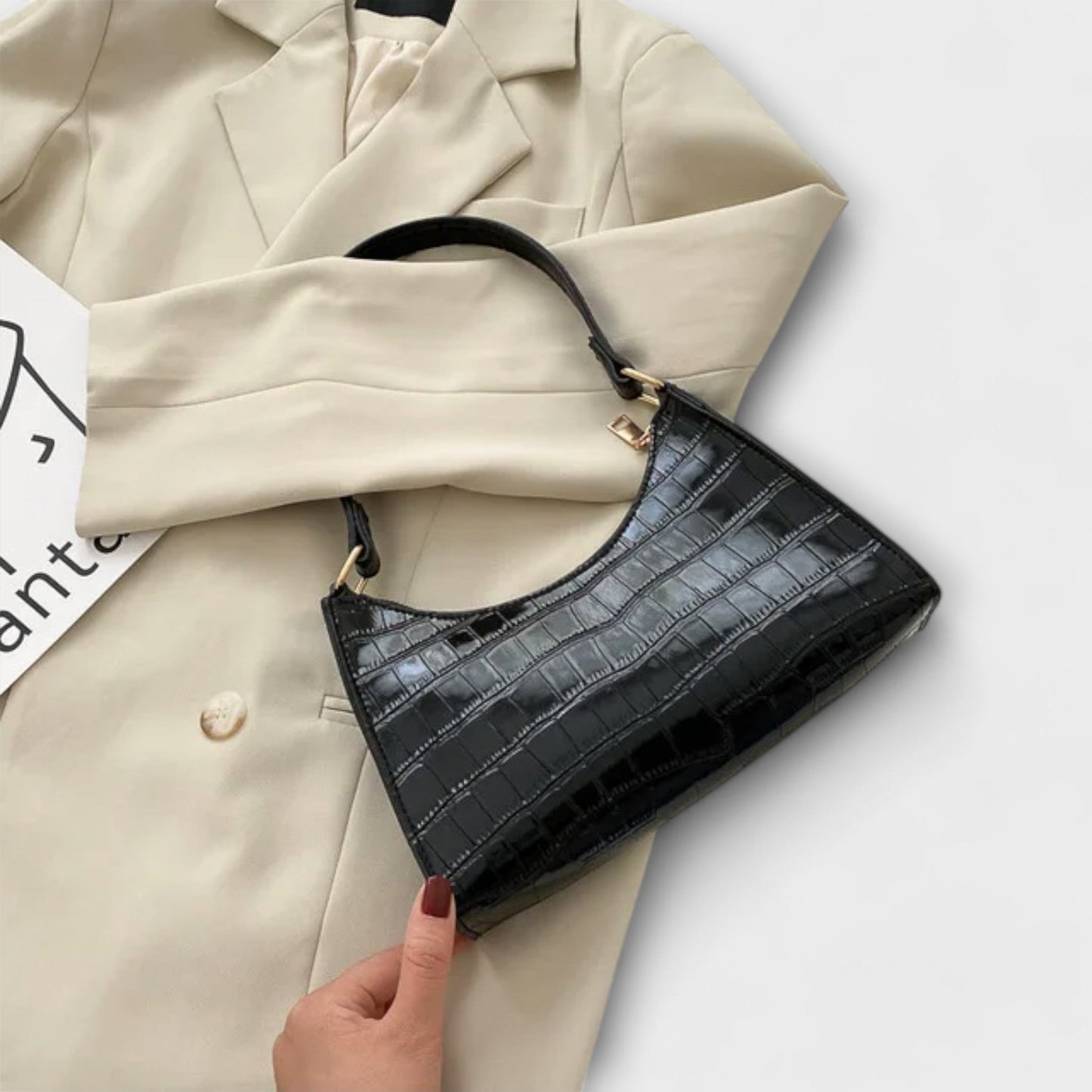 Sac en Cuir Femme avec Finition Brillante Lucyle
