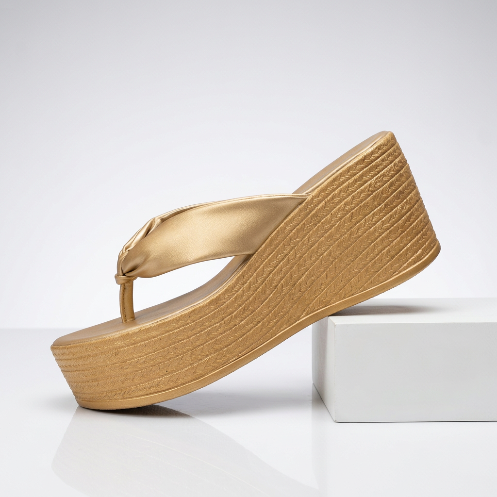 Sandales Compensées Femme avec Sangle Nouée Lucyle