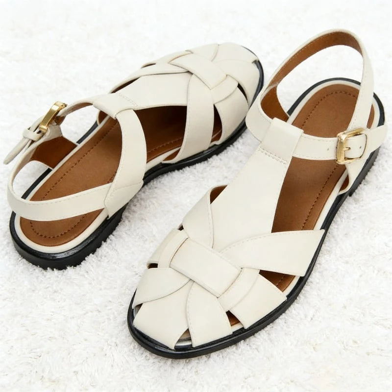 Sandales Femme avec Boucle Métallique et Semelle Confortable Lucyle