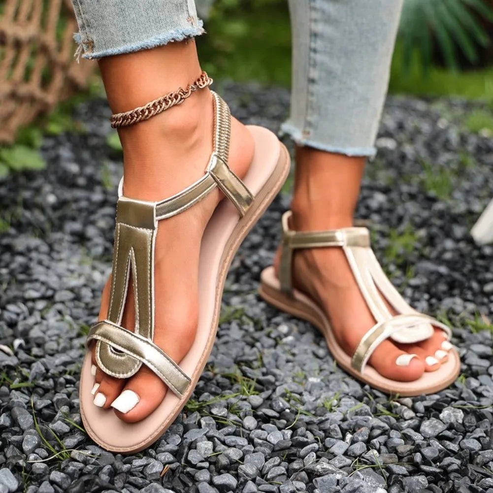 Sandales Femme avec Boucle Réglable et Bout Ouvert Lucyle