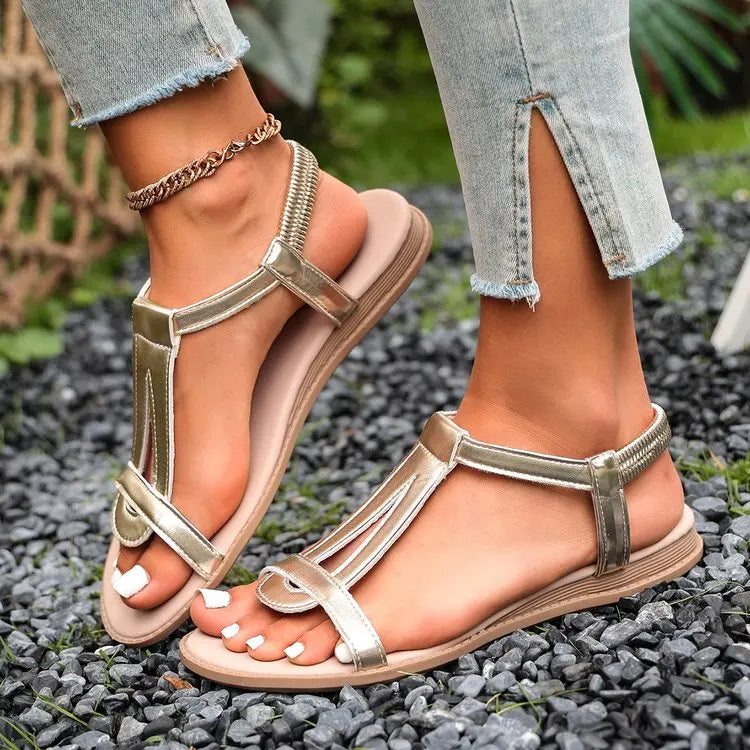 Sandales Femme avec Boucle Réglable et Bout Ouvert Lucyle