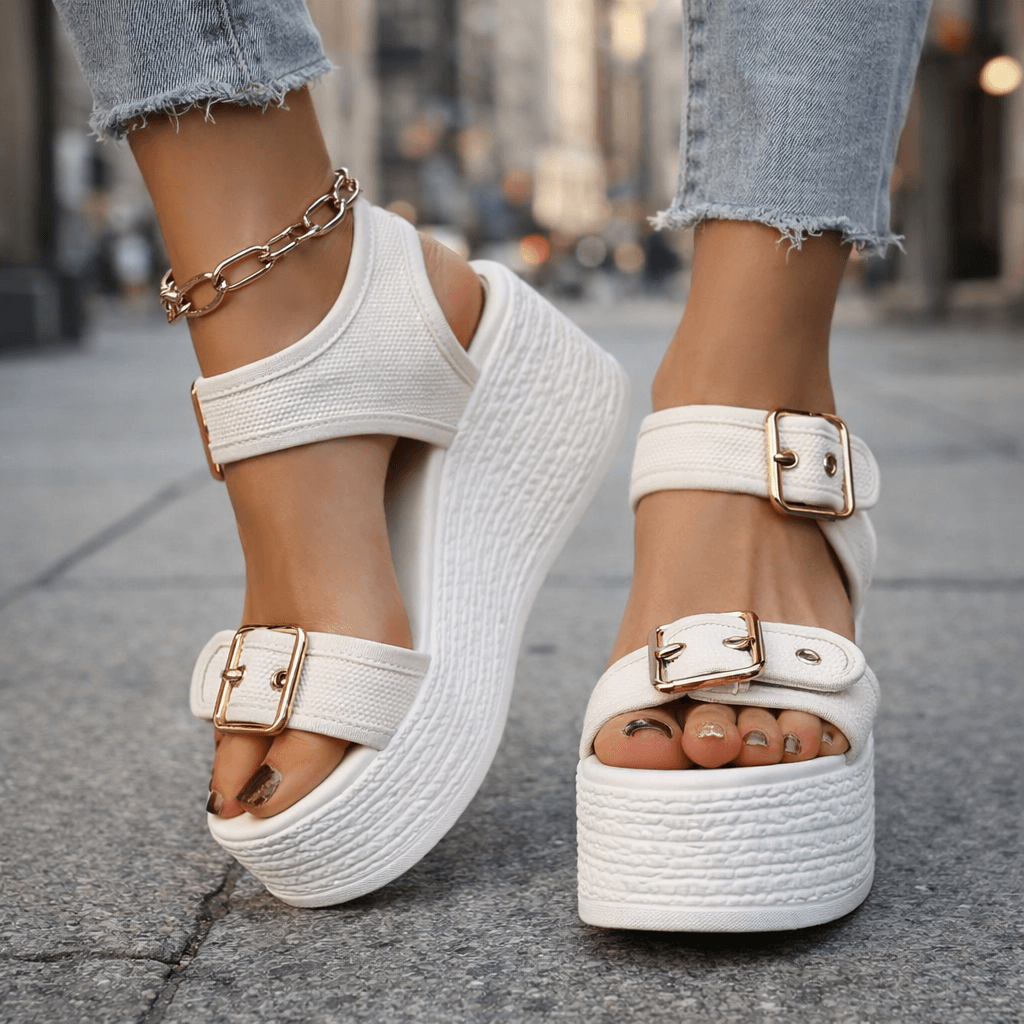 Sandales Femme avec Boucles Réglables Confort Lucyle