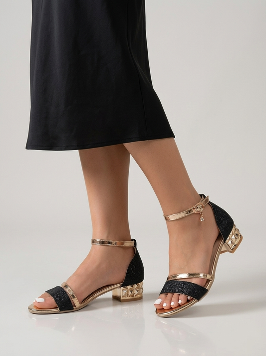 Sandales Femme avec Bride de Cheville et Talon Bloc Lucyle