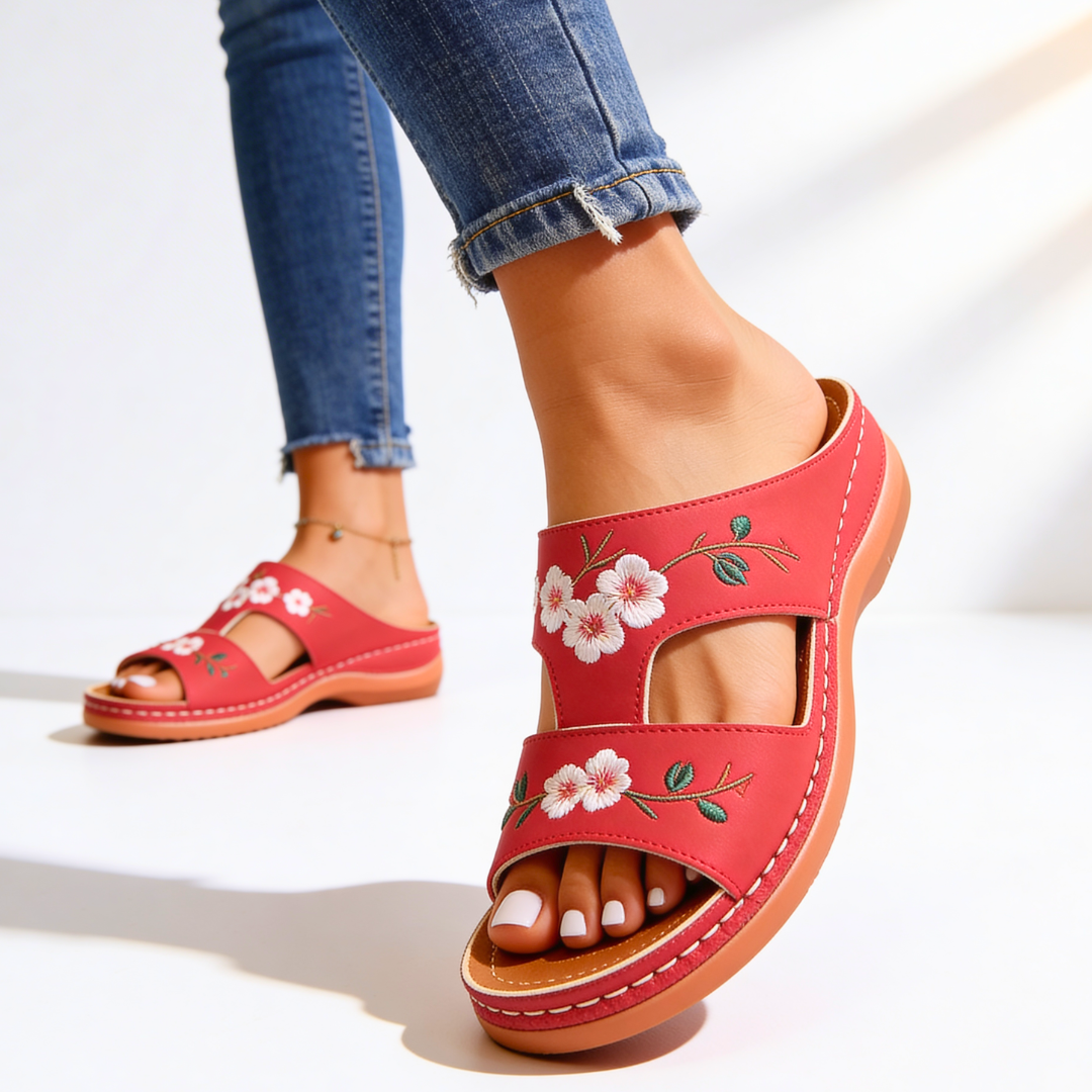 Sandales Femme avec Broderie Florale Lucyle