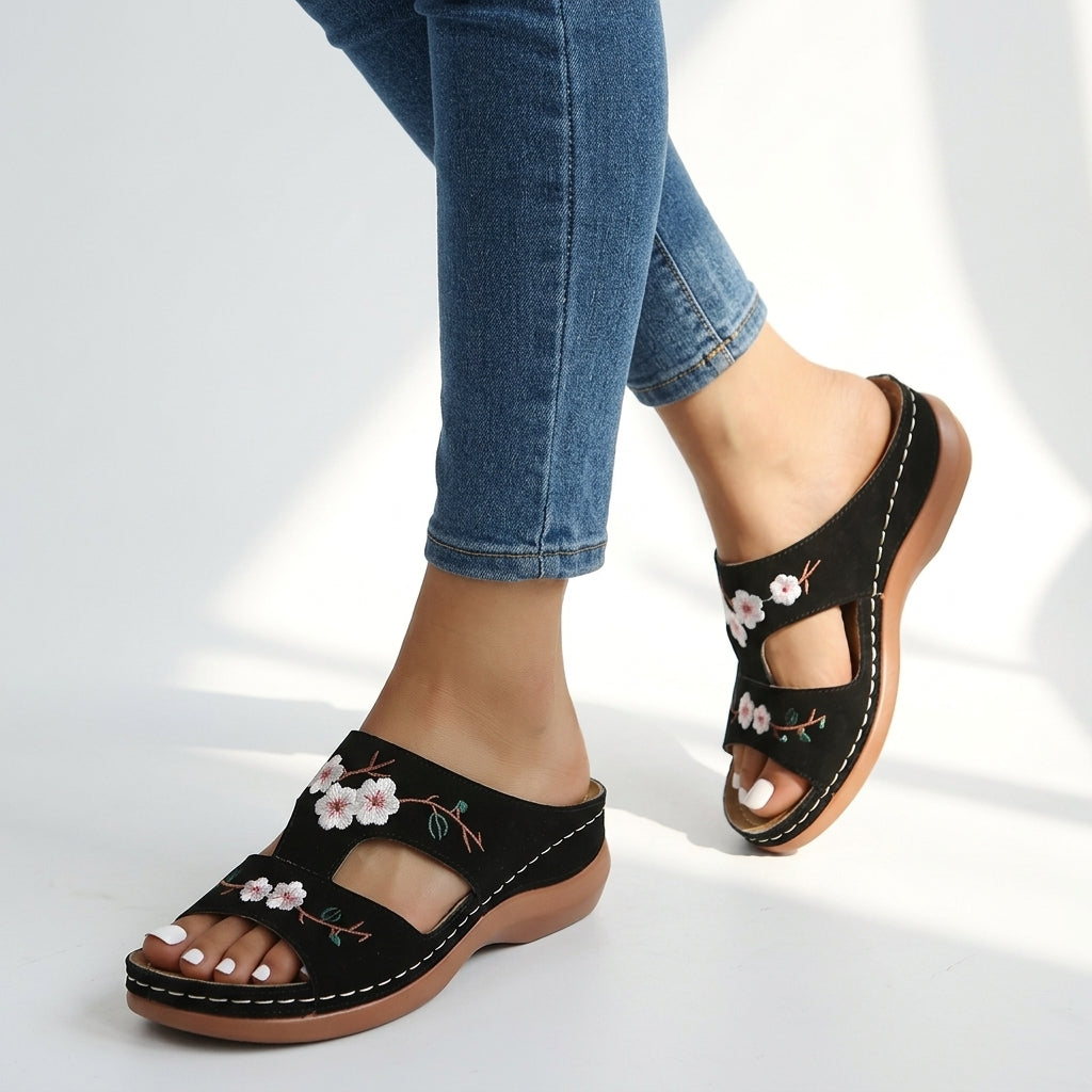 Sandales Femme avec Broderie Florale Lucyle