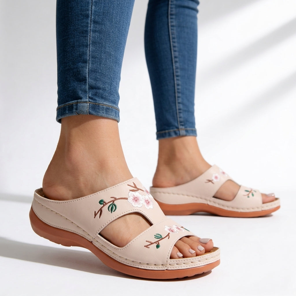 Sandales Femme avec Broderie Florale Lucyle