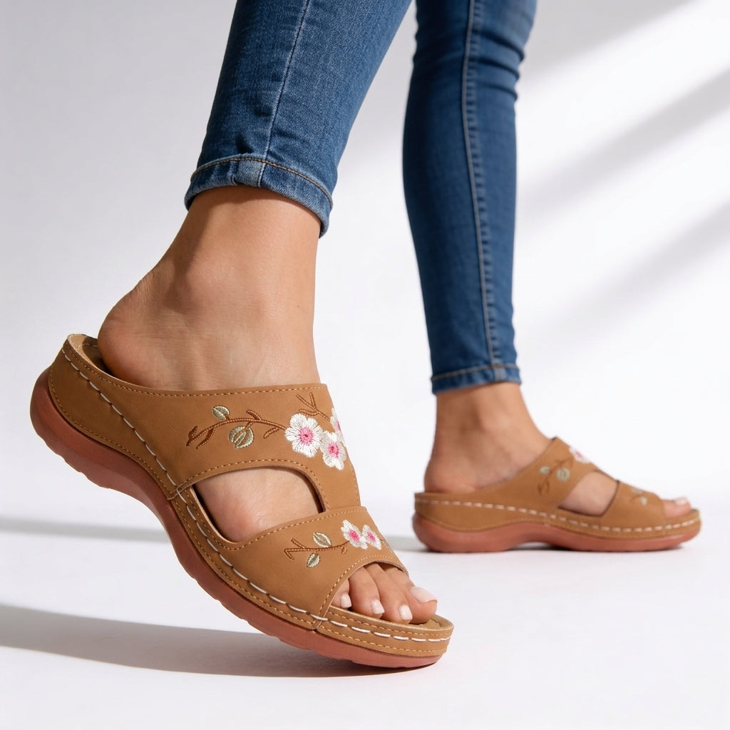 Sandales Femme avec Broderie Florale Lucyle