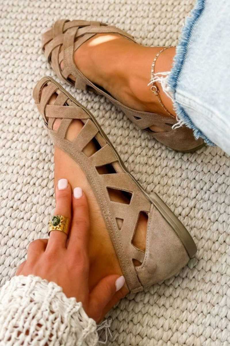 Sandales Femme avec Design Tissé et Confort Lucyle