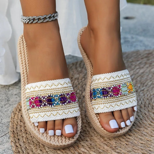 Sandales Femme avec Détails Bohèmes et Semelle Antidérapante Lucyle