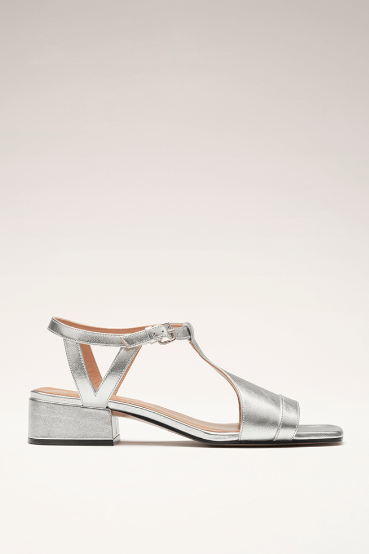 Sandales Femme avec Finition Argentée et Talon Bloc Lucyle