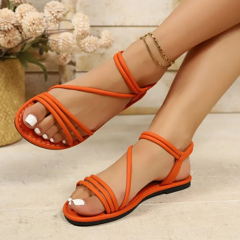 Sandales Femme avec Lanière Élastique et Bout Ouvert Lucyle