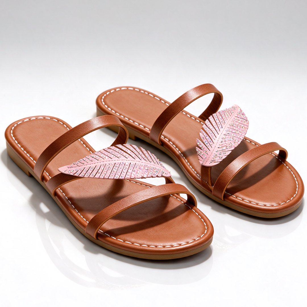 Sandales Femme avec Plume de Cristal Lucyle