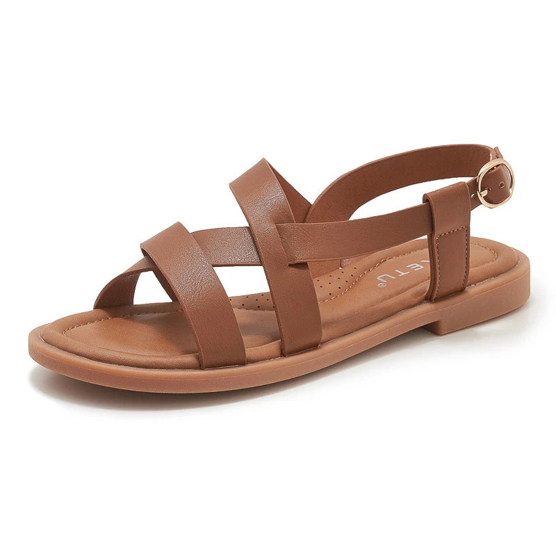 Sandales Femme avec Sangles Croisées et Boucle Réglable Lucyle