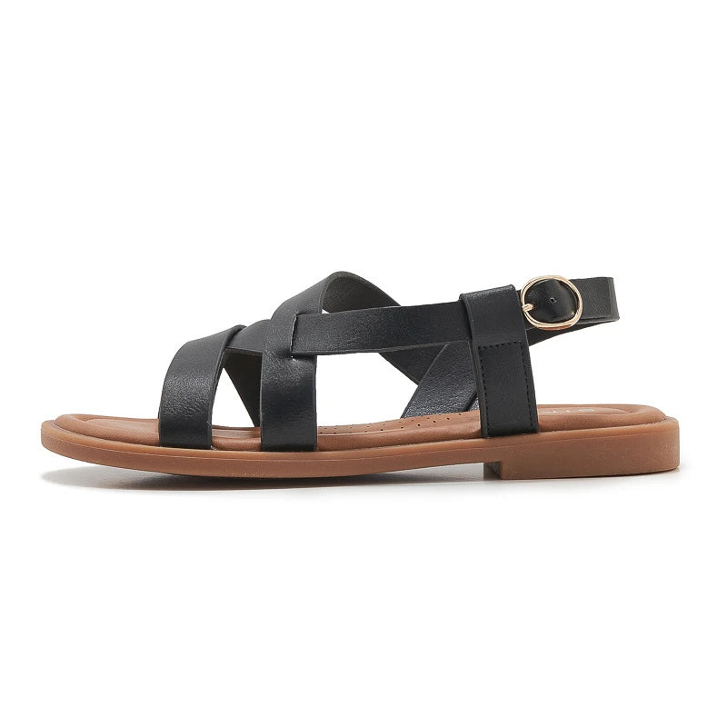 Sandales Femme avec Sangles Croisées et Boucle Réglable Lucyle