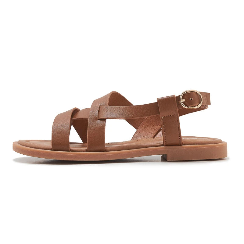 Sandales Femme avec Sangles Croisées et Boucle Réglable Lucyle
