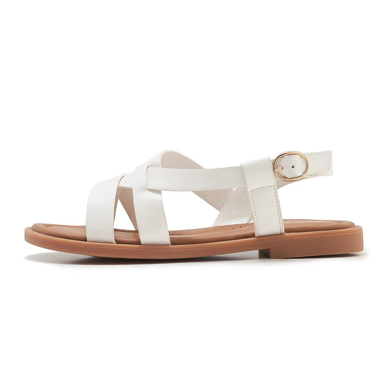 Sandales Femme avec Sangles Croisées et Boucle Réglable Lucyle