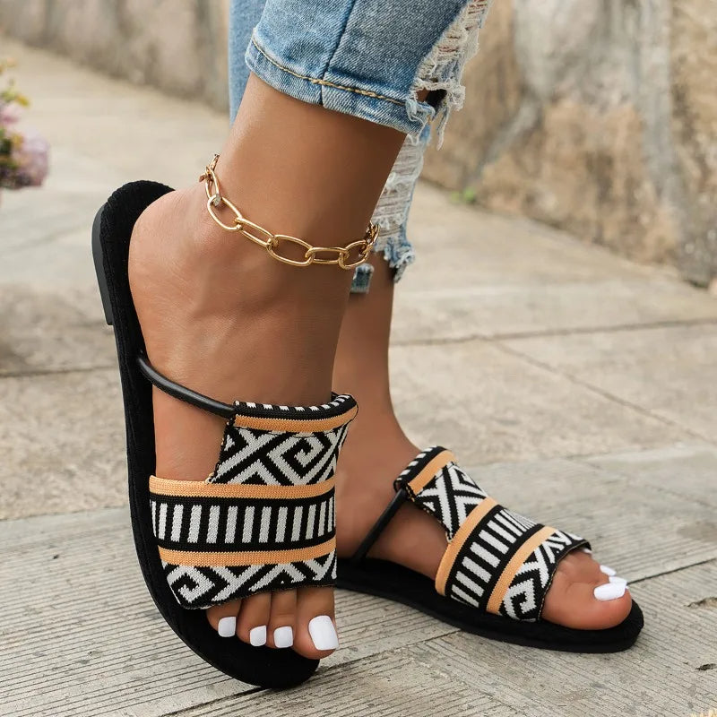 Sandales Femme avec Sangles Tissées Confortables Lucyle