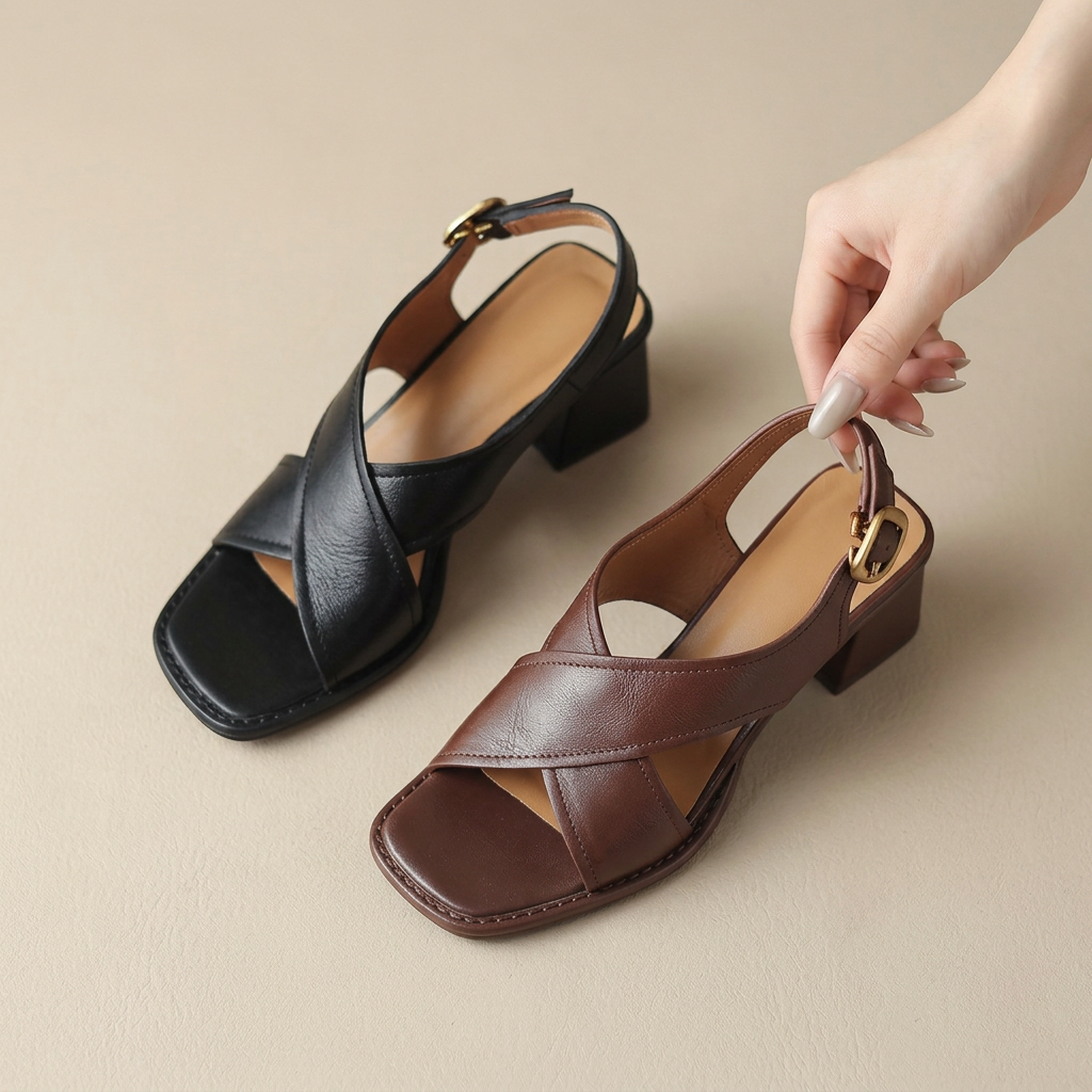 Sandales Femme avec Talon Bloc Sculptural Lucyle