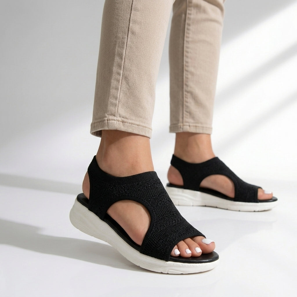 Sandales Femme avec Tige en Tricot Extensible Lucyle
