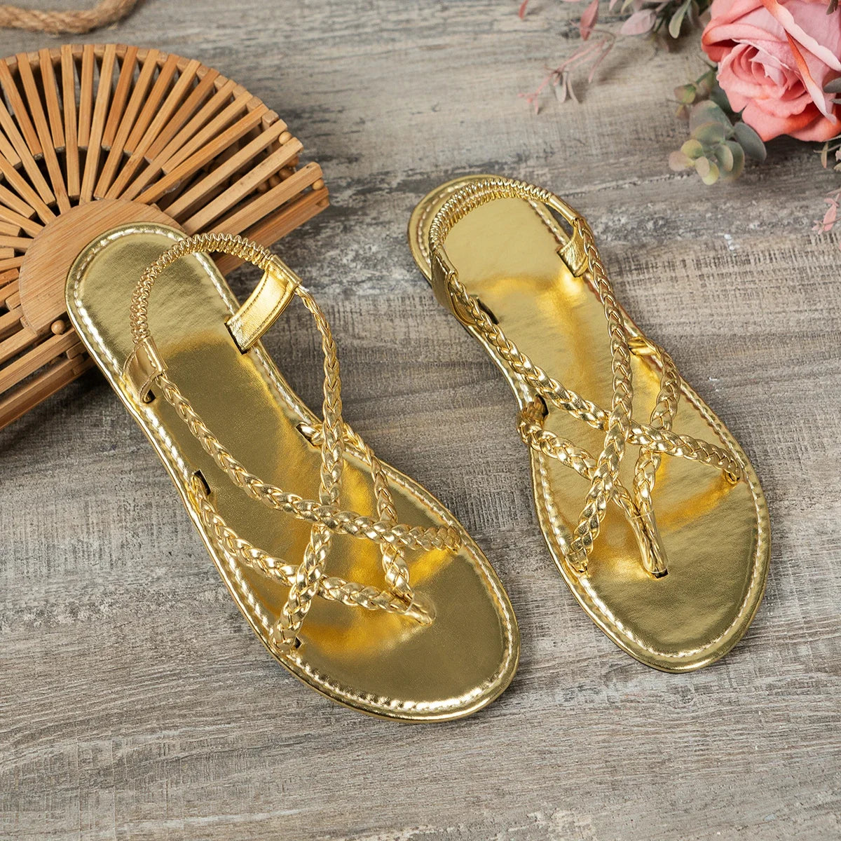 Sandales Femme avec Tissage Creux et Semelle Souple Lucyle