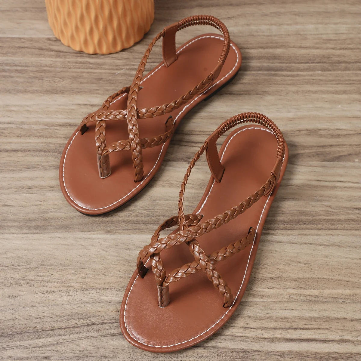 Sandales Femme avec Tissage Creux et Semelle Souple Lucyle