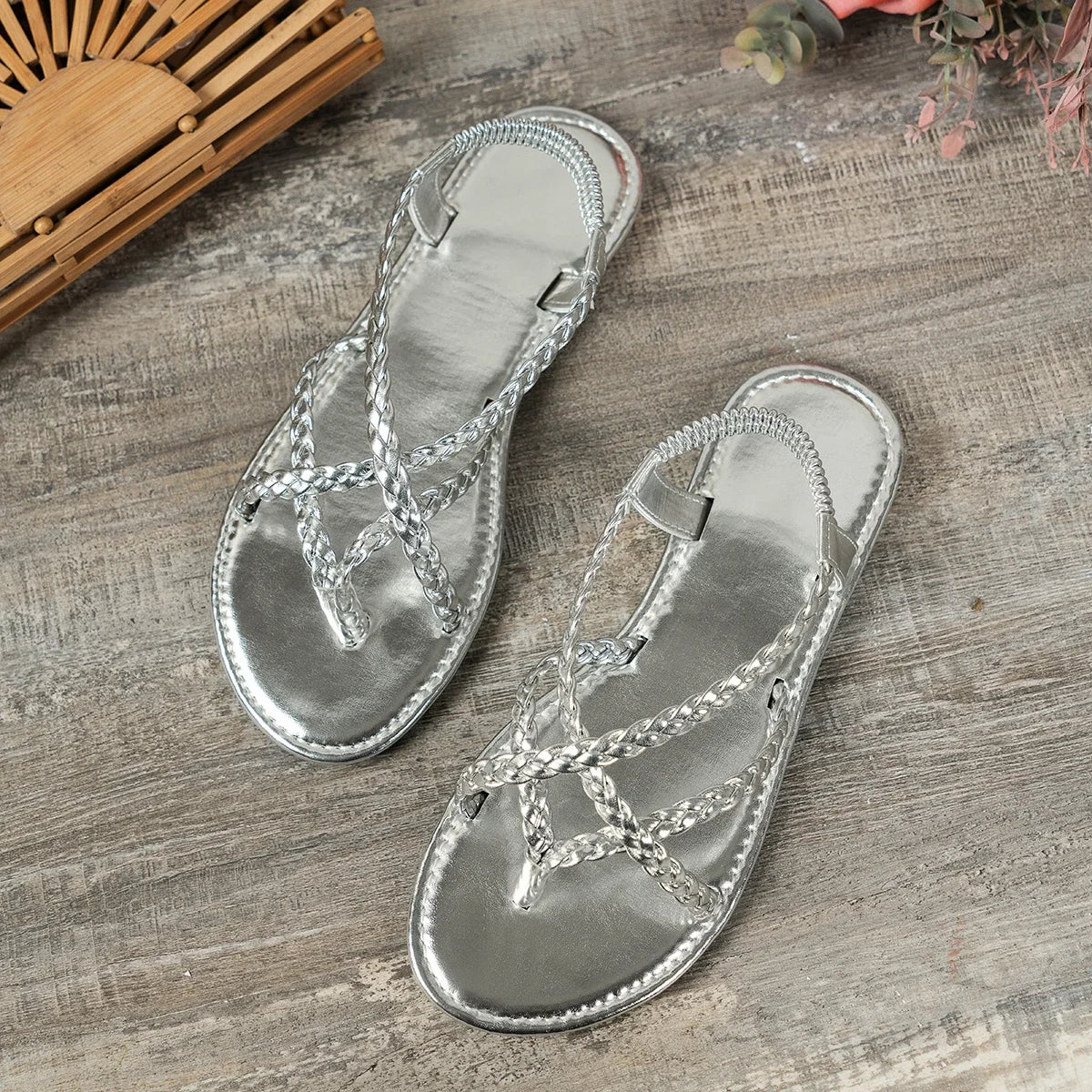 Sandales Femme avec Tissage Creux et Semelle Souple Lucyle