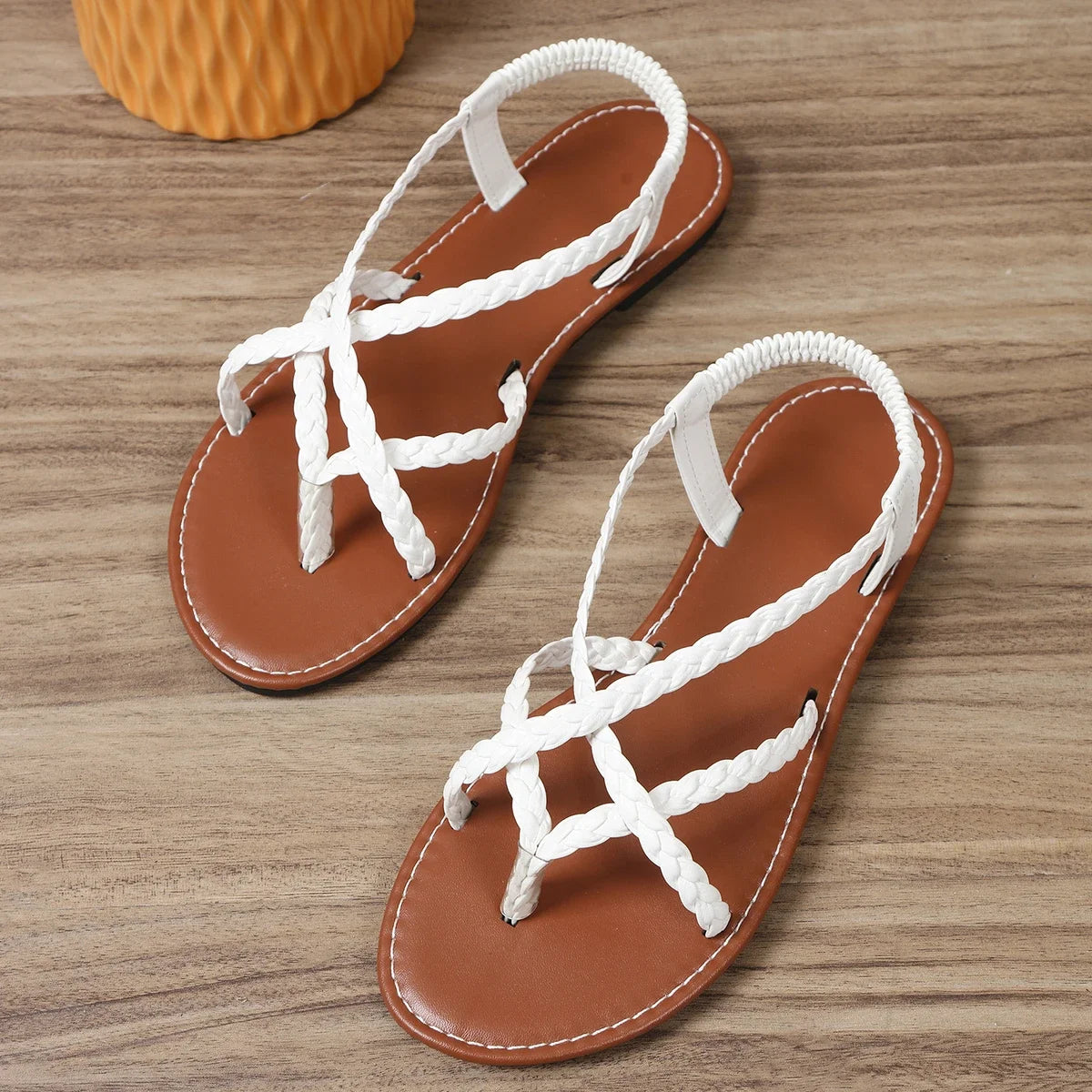 Sandales Femme avec Tissage Creux et Semelle Souple Lucyle