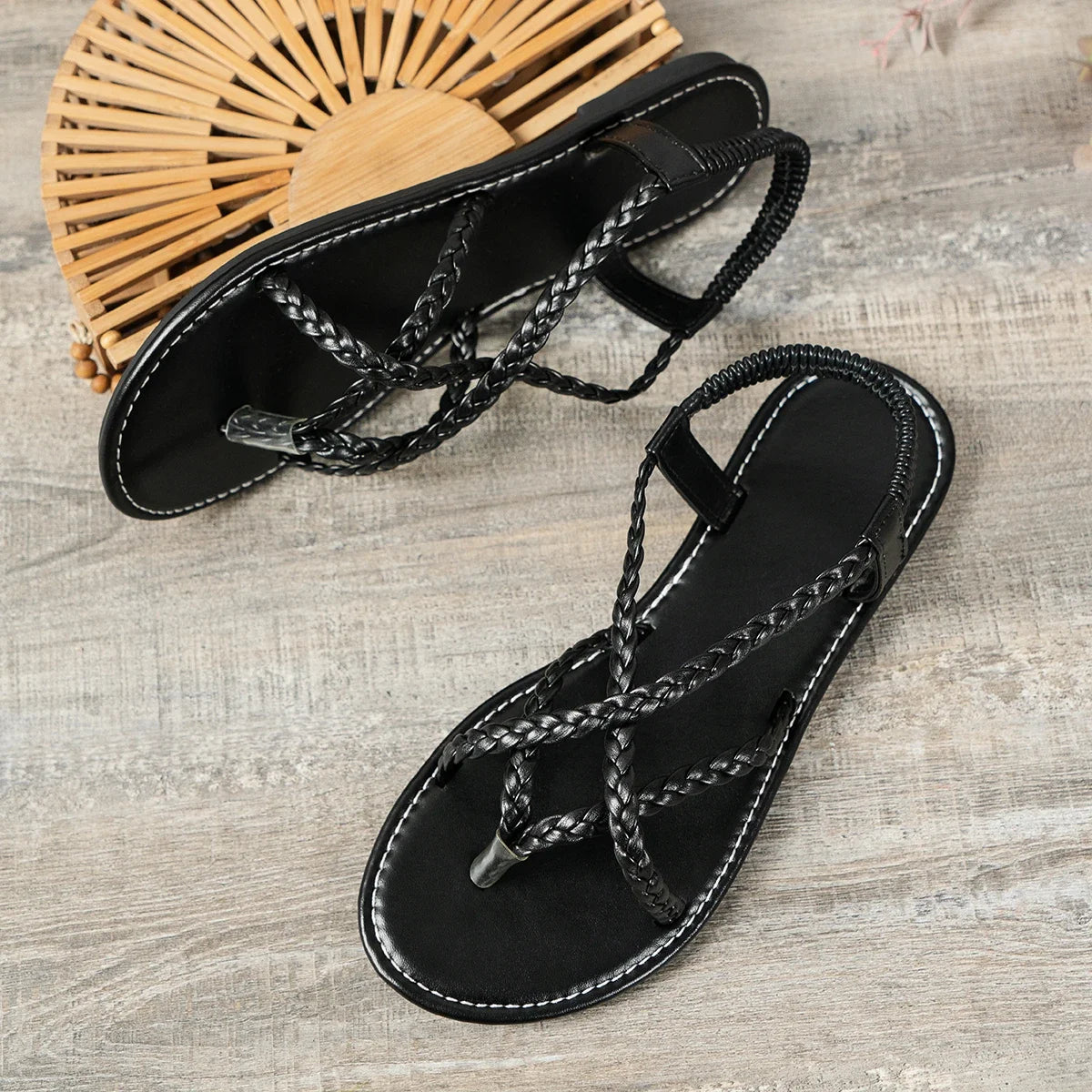 Sandales Femme avec Tissage Creux et Semelle Souple Lucyle