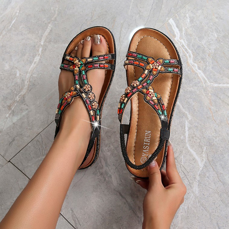 Sandales de Plage Femme avec Détails en Strass Lucyle