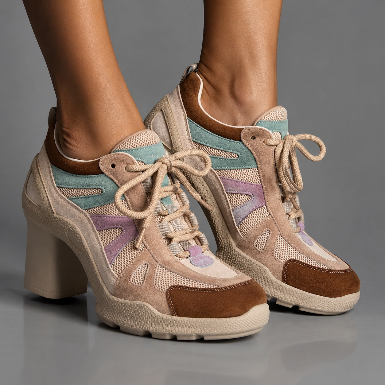 Talons Femme avec Empiècements en Mesh Lucyle