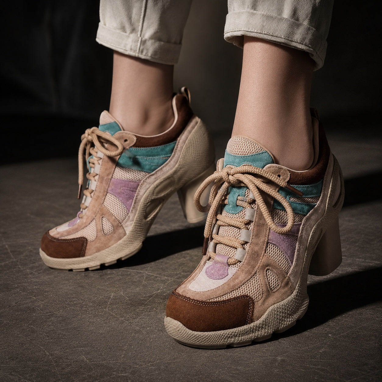 Talons Femme avec Empiècements en Mesh Lucyle