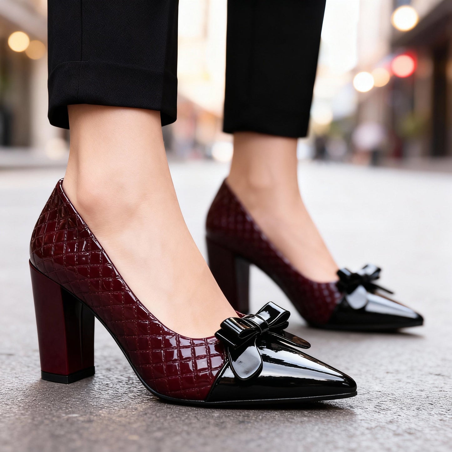 Talons Hauts Femme avec Motif Losange Lucyle