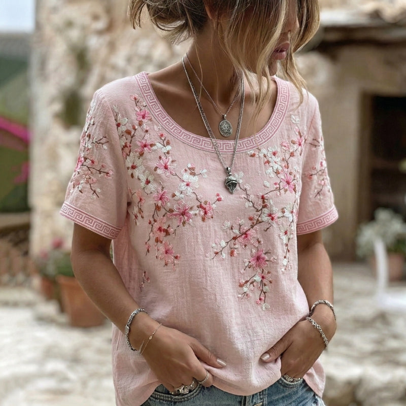 Tee Shirt Femme avec Motif Floral Lucyle