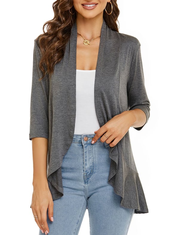 Veste en Tricot Femme avec Devant Ouvert Lucyle
