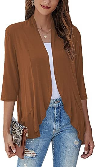 Veste en Tricot Femme avec Devant Ouvert Lucyle