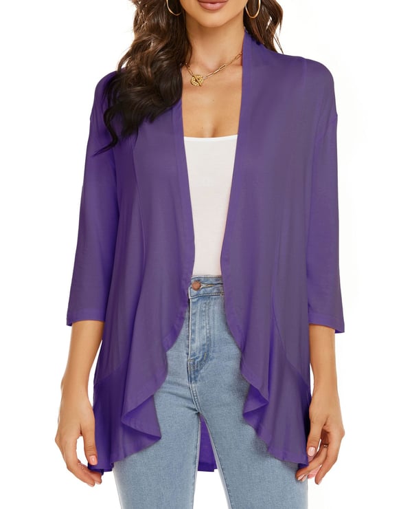 Veste en Tricot Femme avec Devant Ouvert Lucyle