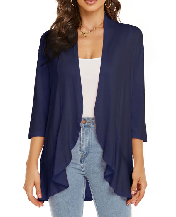 Veste en Tricot Femme avec Devant Ouvert Lucyle